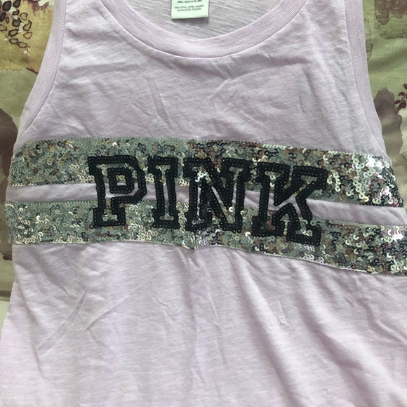 Victoria secret pink bling tank top - Picture 2 of 4